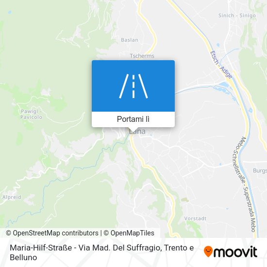 Mappa Maria-Hilf-Straße - Via Mad. Del Suffragio