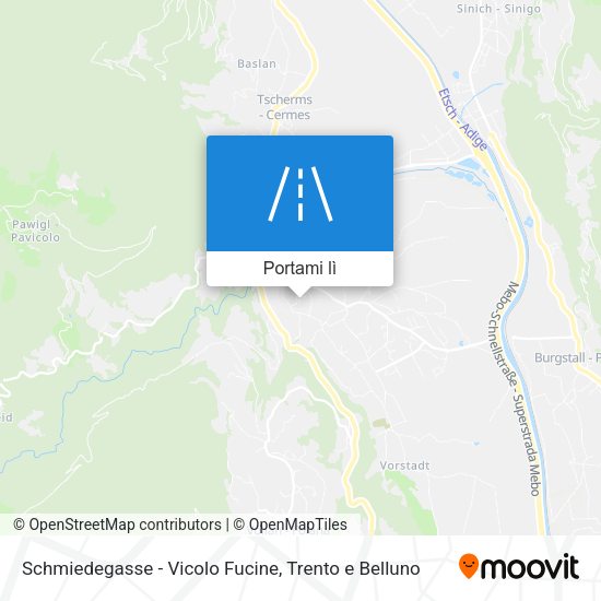 Mappa Schmiedegasse - Vicolo Fucine