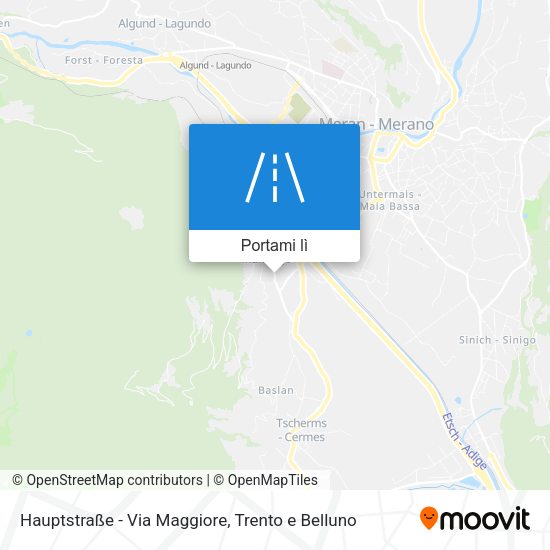 Mappa Hauptstraße - Via Maggiore