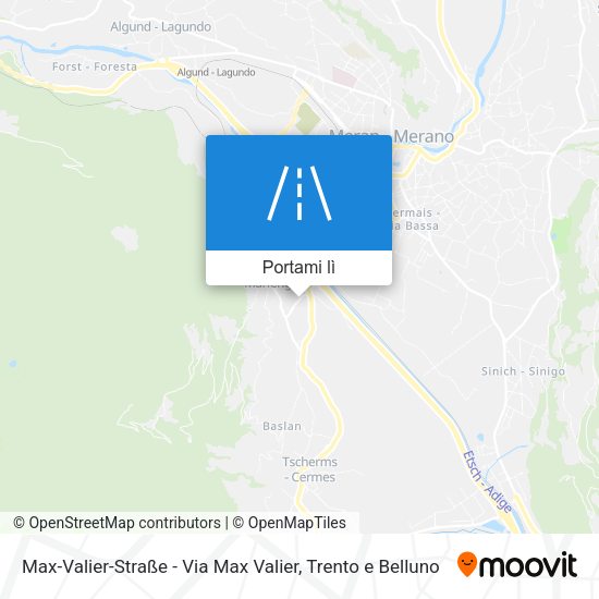 Mappa Max-Valier-Straße - Via Max Valier