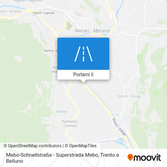 Mappa Mebo-Schnellstraße - Superstrada Mebo