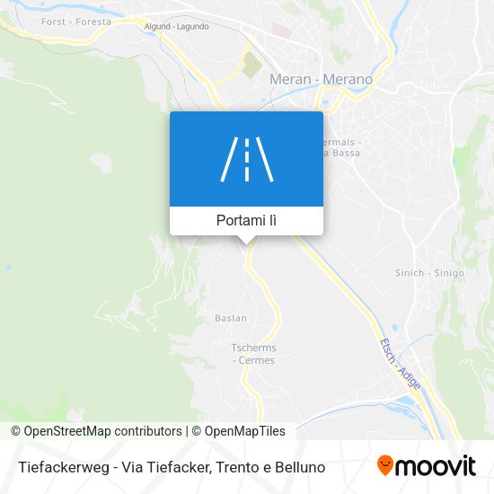Mappa Tiefackerweg - Via Tiefacker