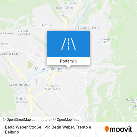 Mappa Beda-Weber-Straße - Via Beda Weber