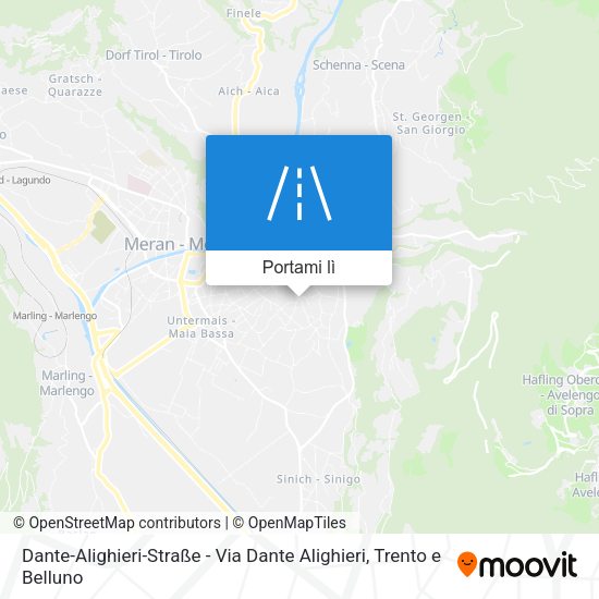 Mappa Dante-Alighieri-Straße - Via Dante Alighieri