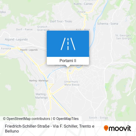 Mappa Friedrich-Schiller-Straße - Via F. Schiller