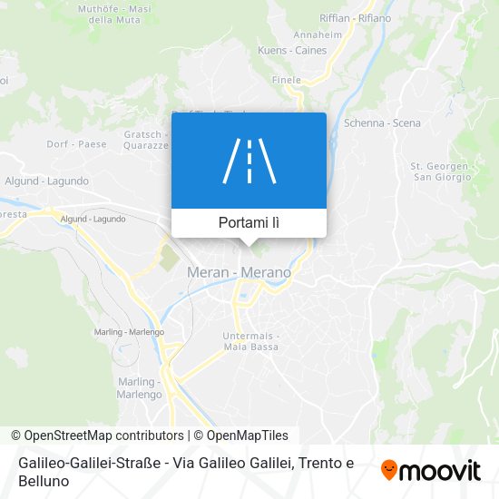 Mappa Galileo-Galilei-Straße - Via Galileo Galilei