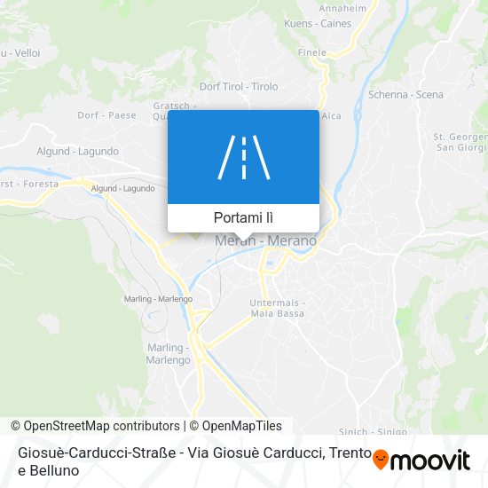 Mappa Giosuè-Carducci-Straße - Via Giosuè Carducci