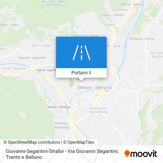 Mappa Giovanni-Segantini-Straße - Via Giovanni Segantini