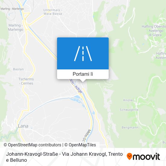 Mappa Johann-Kravogl-Straße - Via Johann Kravogl