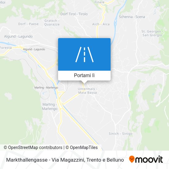 Mappa Markthallengasse - Via Magazzini