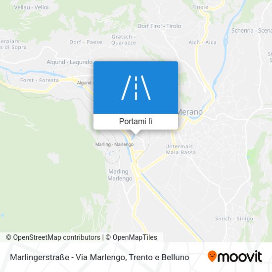 Mappa Marlingerstraße - Via Marlengo