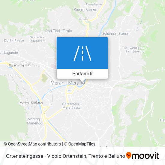 Mappa Ortensteingasse - Vicolo Ortenstein