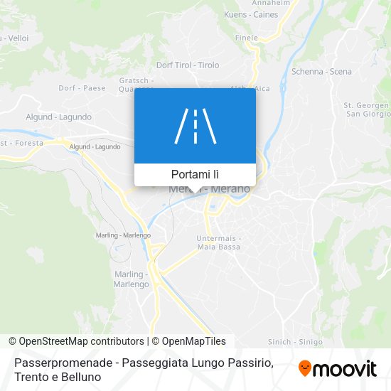 Mappa Passerpromenade - Passeggiata Lungo Passirio