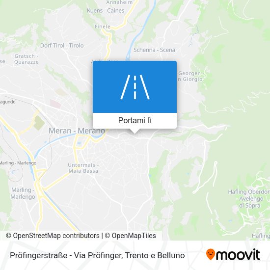 Mappa Pröfingerstraße - Via Pröfinger