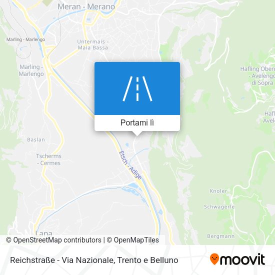 Mappa Reichstraße - Via Nazionale
