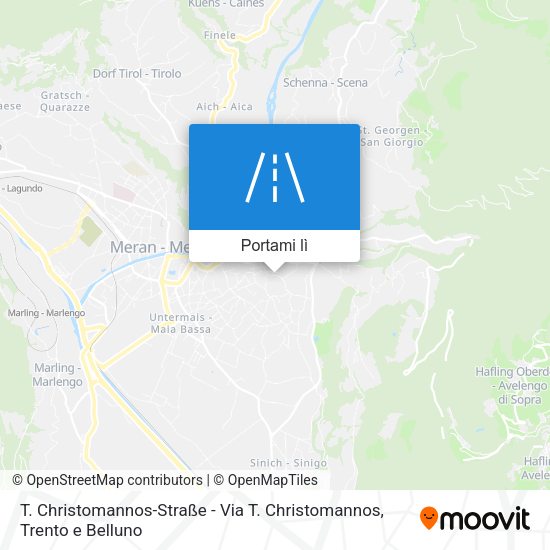Mappa T. Christomannos-Straße - Via T. Christomannos