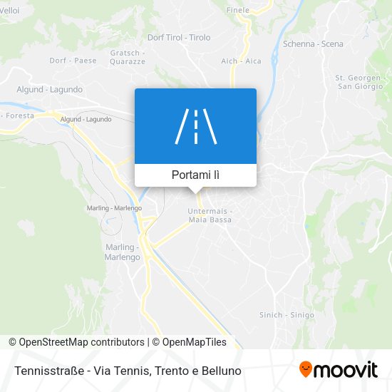 Mappa Tennisstraße - Via Tennis