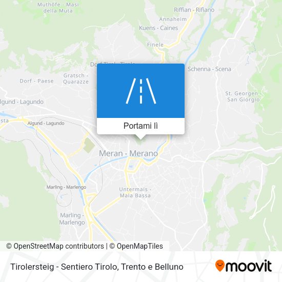 Mappa Tirolersteig - Sentiero Tirolo