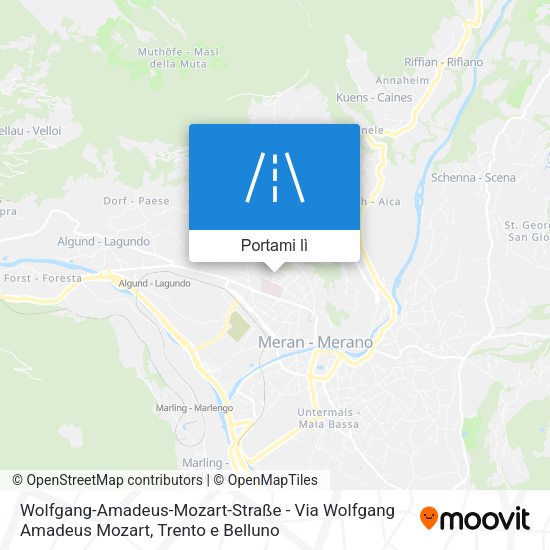 Mappa Wolfgang-Amadeus-Mozart-Straße - Via Wolfgang Amadeus Mozart