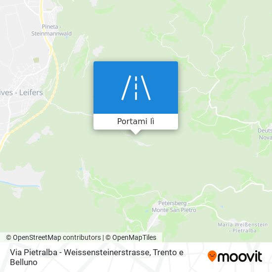 Mappa Via Pietralba - Weissensteinerstrasse