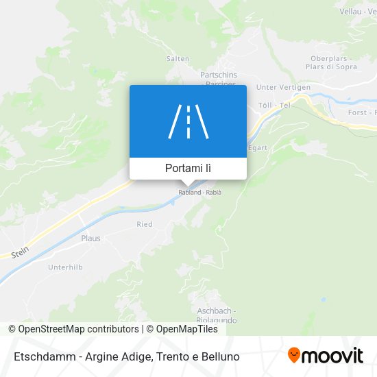 Mappa Etschdamm - Argine Adige