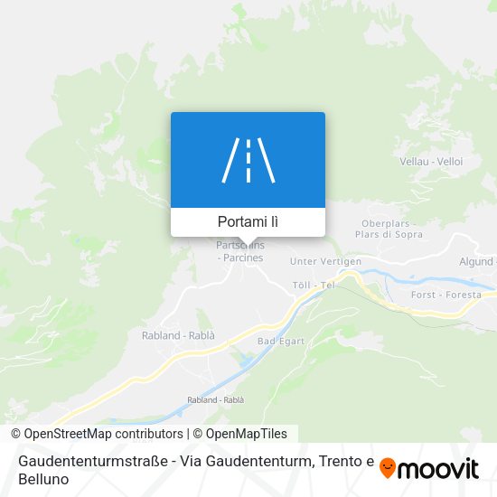 Mappa Gaudententurmstraße - Via Gaudententurm