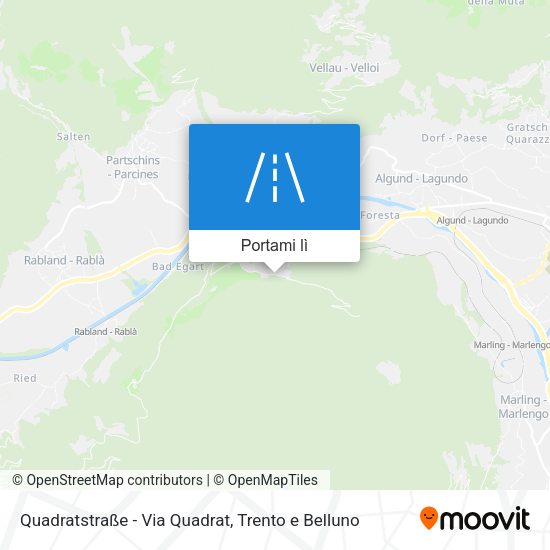 Mappa Quadratstraße - Via Quadrat