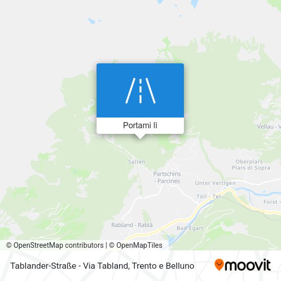 Mappa Tablander-Straße - Via Tabland