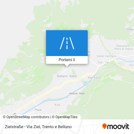 Mappa Zielstraße - Via Ziel