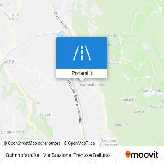Mappa Bahnhofstraße - Via Stazione