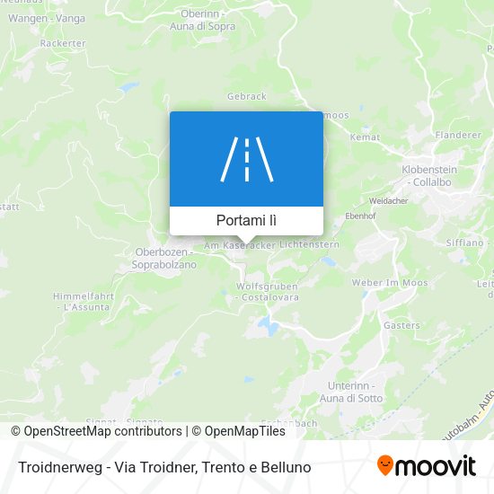 Mappa Troidnerweg - Via Troidner