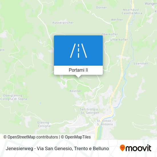 Mappa Jenesierweg - Via San Genesio