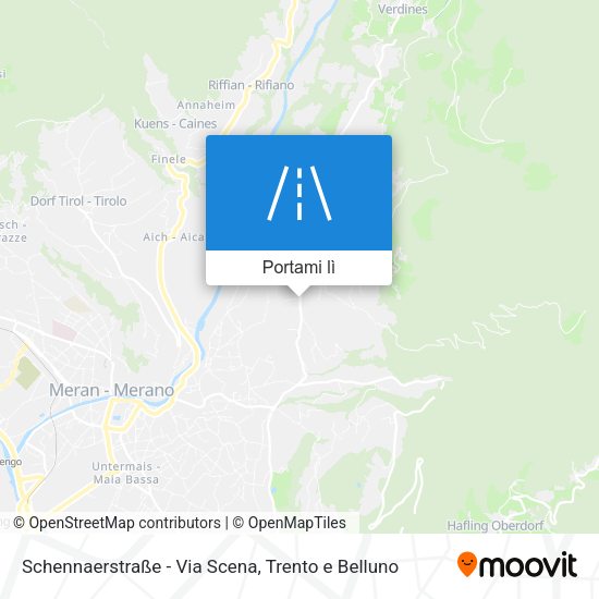 Mappa Schennaerstraße - Via Scena