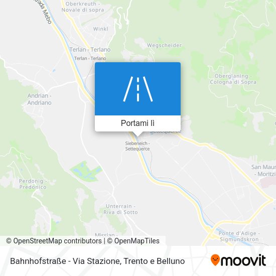 Mappa Bahnhofstraße - Via Stazione