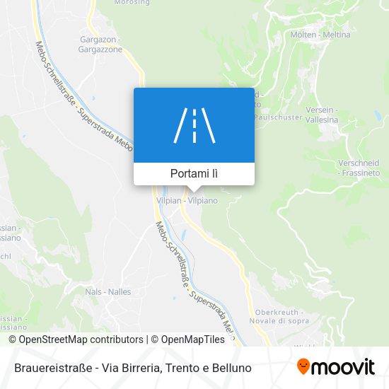 Mappa Brauereistraße - Via Birreria