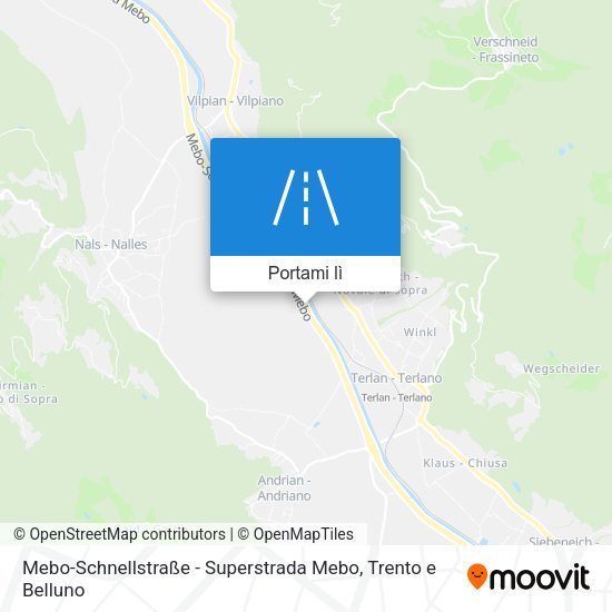 Mappa Mebo-Schnellstraße - Superstrada Mebo