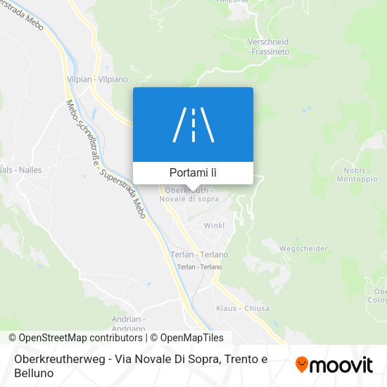 Mappa Oberkreutherweg - Via Novale Di Sopra