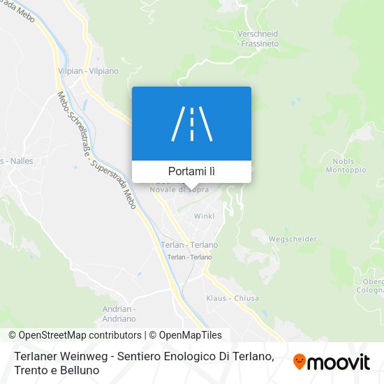 Mappa Terlaner Weinweg - Sentiero Enologico Di Terlano