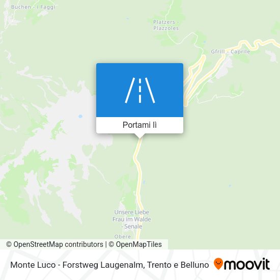 Mappa Monte Luco - Forstweg Laugenalm