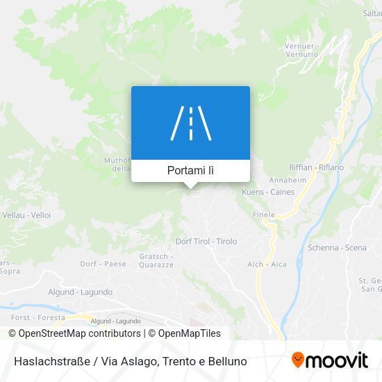 Mappa Haslachstraße / Via Aslago