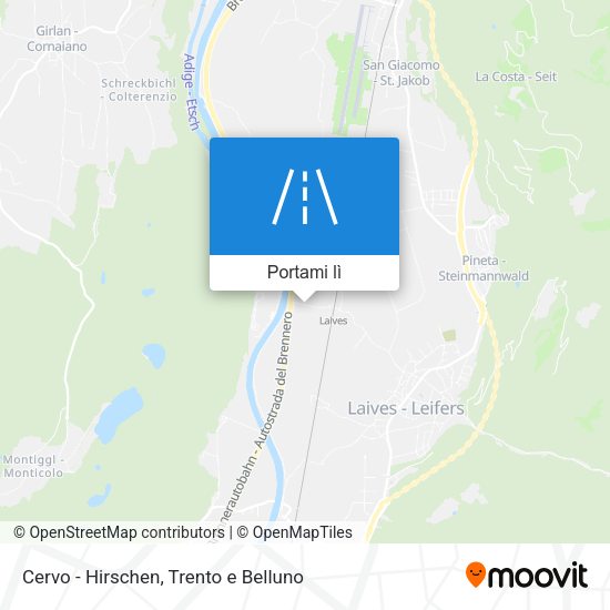 Mappa Cervo - Hirschen