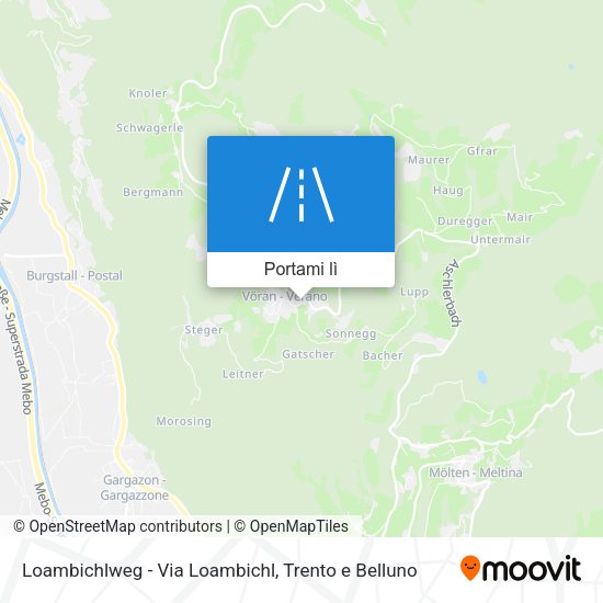 Mappa Loambichlweg - Via Loambichl