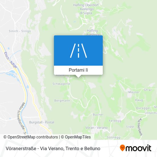 Mappa Vöranerstraße - Via Verano