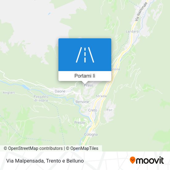 Mappa Via Malpensada