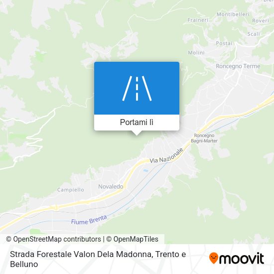 Mappa Strada Forestale Valon Dela Madonna