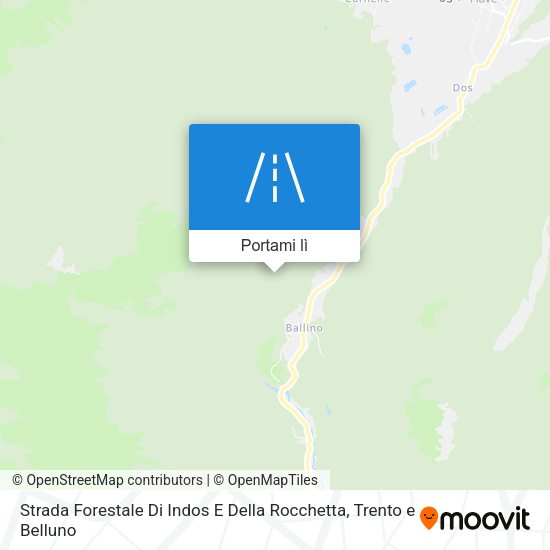 Mappa Strada Forestale Di Indos E Della Rocchetta