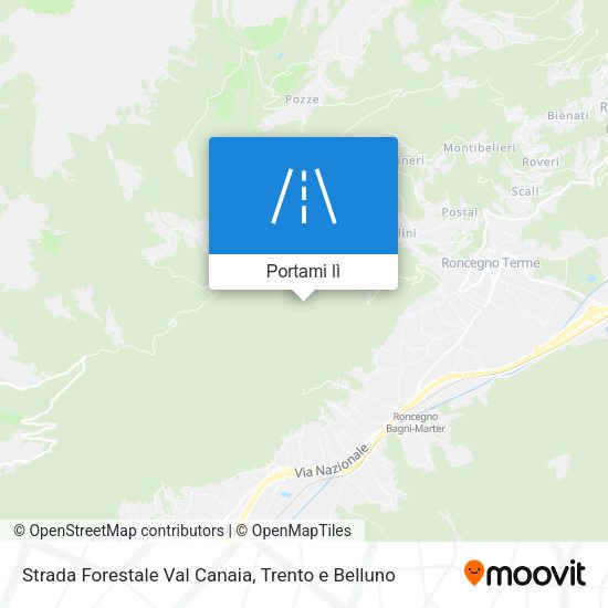 Mappa Strada Forestale Val Canaia