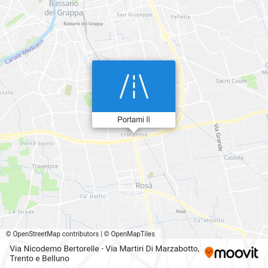 Mappa Via Nicodemo Bertorelle - Via Martiri Di Marzabotto