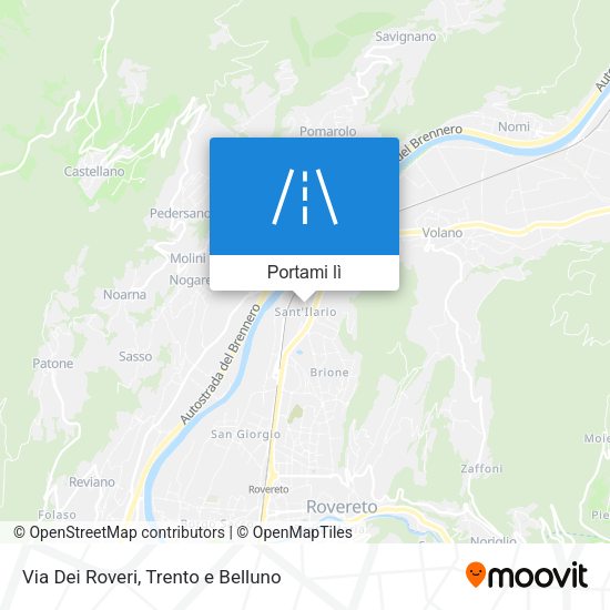 Mappa Via Dei Roveri