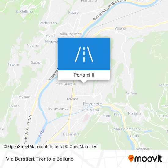 Mappa Via Baratieri